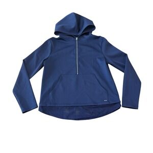 Lorna Jane Hoodie Pullover Athleisure Zip‎ Up Mesh Trim Blue Size Medium